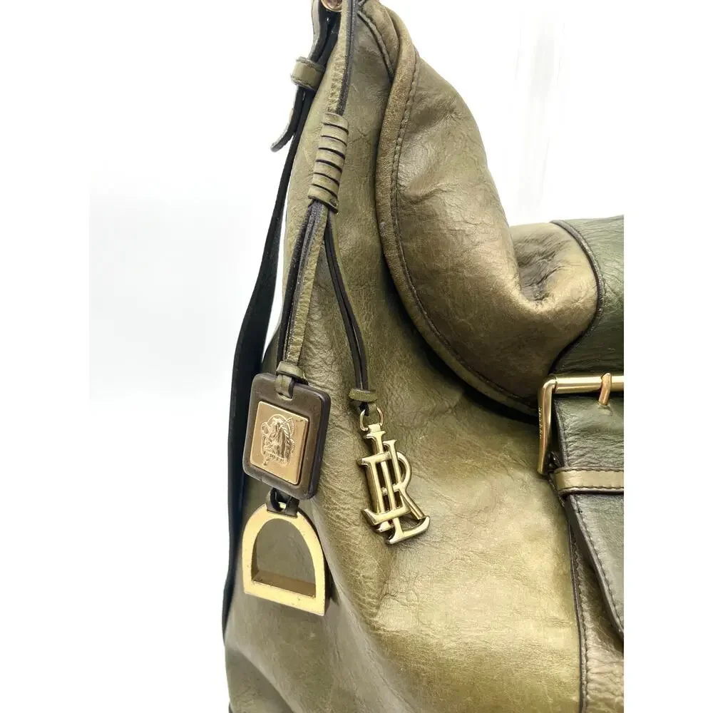 RALPH LAUREN RARE Vintage Soho Satchel, Green Leather
